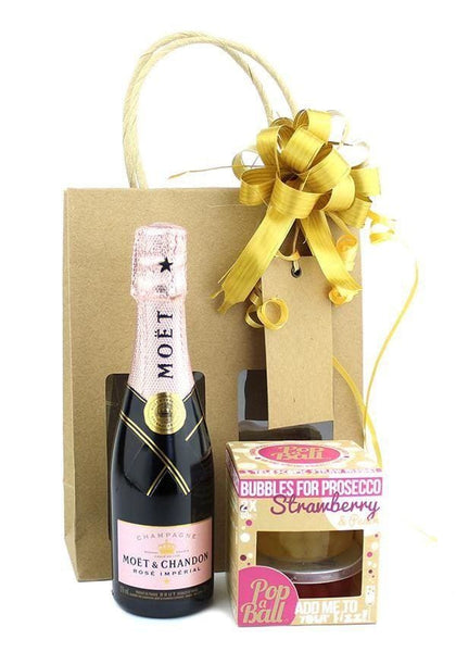 Moet & Chandon Rose pink in a wooden box