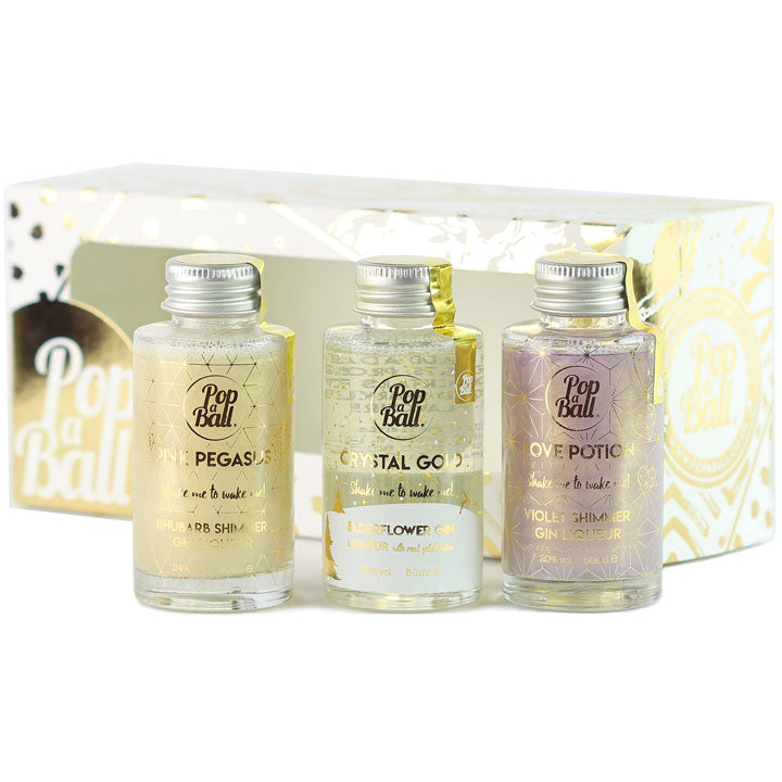 popaball shimmer gin liqueur gift set