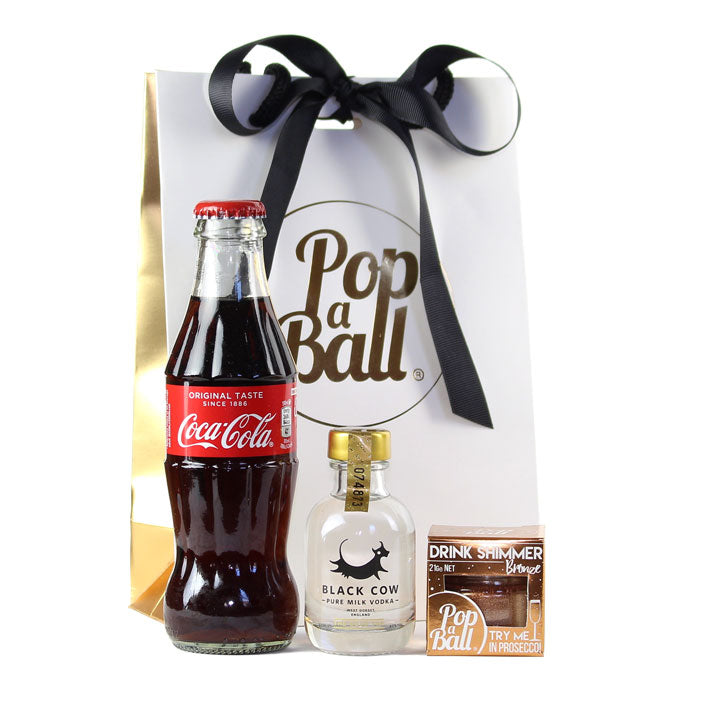 vodka and mixer gift set with drink shimmer