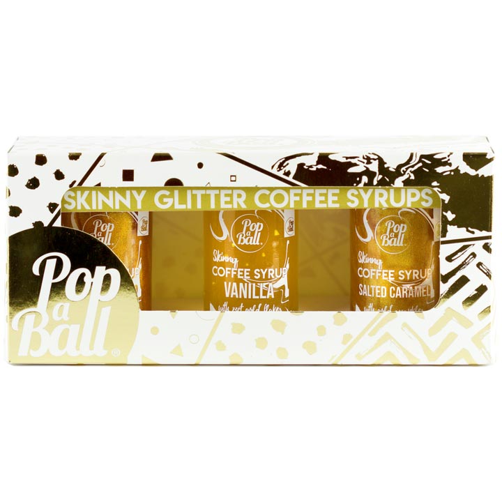 Popaball skinny glitter coffee syrup gift set