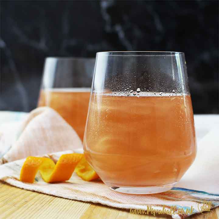 peach glitter syrup
