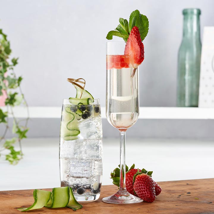 bursting bubbles for prosecco, vodka & gin