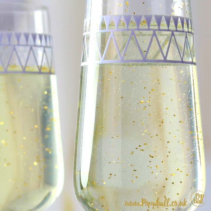 Crystal Gold Elderflower Gin Liqueur with 23ct gold flakes Popaball