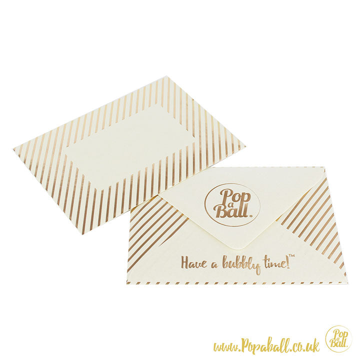 Set of 10 Popaball Christmas Card with Gold Shimmer Sachet