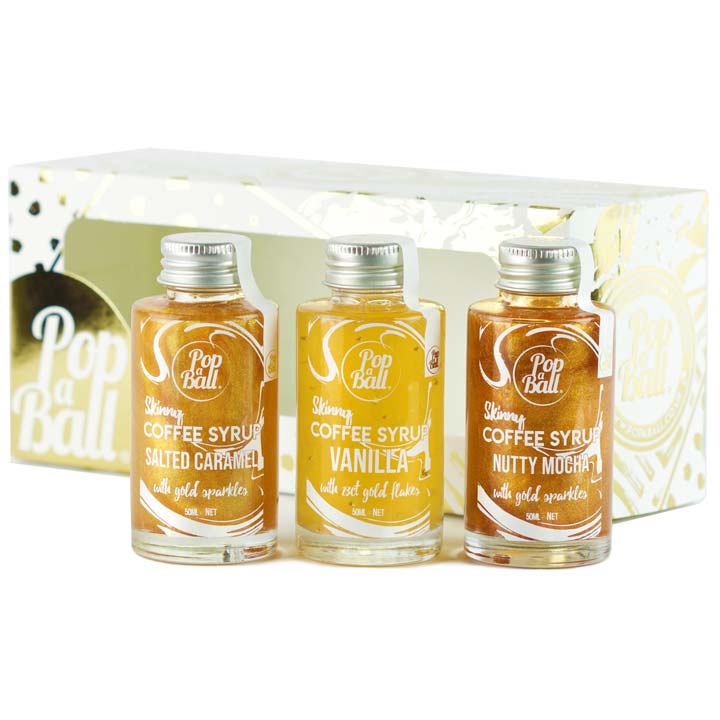 Popaball skinny glitter coffee syrup gift set