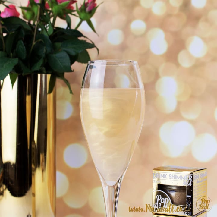 Gold Drink Shimmer - Bursting Bubbles