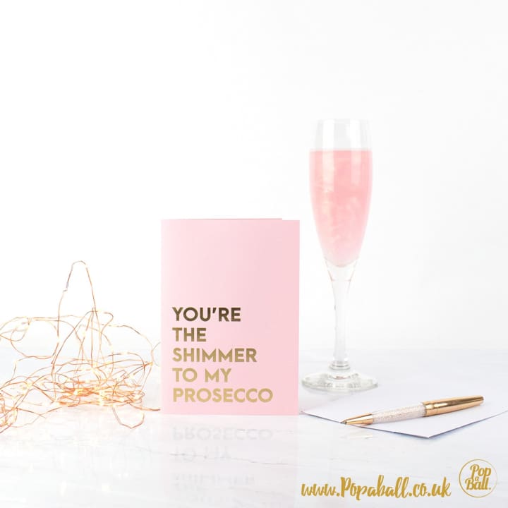 New! Popaball Shimmer Card With Rose Gold Shimmer Sachet