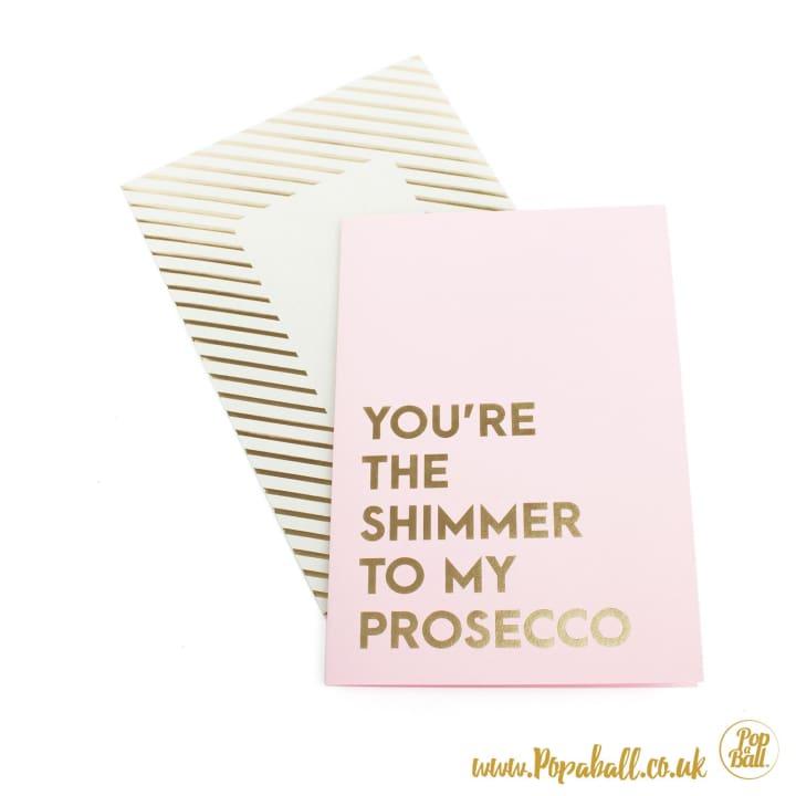 New! Popaball Shimmer Card With Rose Gold Shimmer Sachet