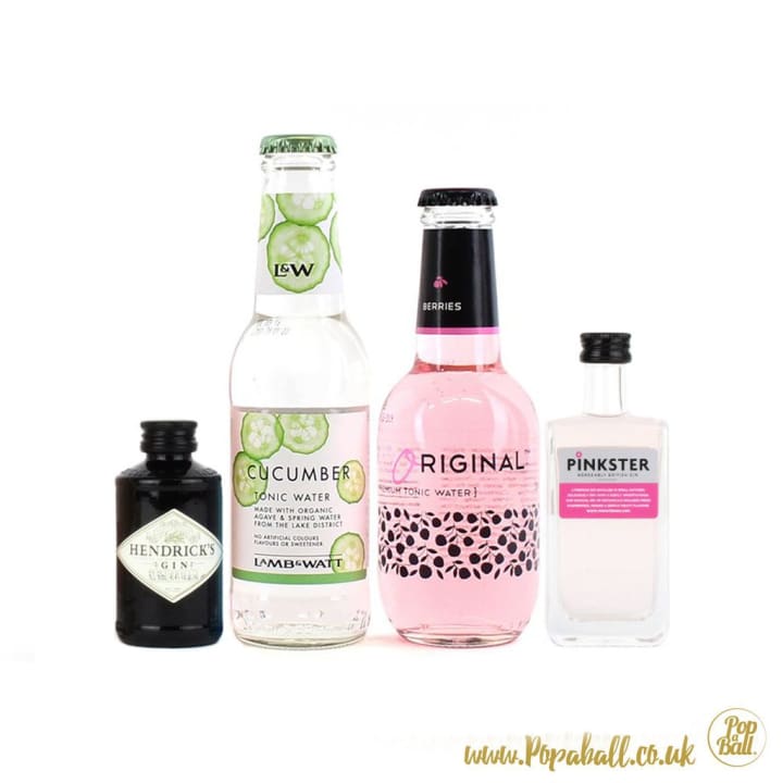 Shimmer With Bubbles For Gin And G&t Large Wood Box Gift Set - Gin And Bubbles