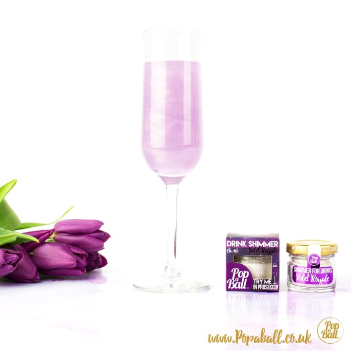 Violet Royale Drink Shimmer - Bursting Bubbles